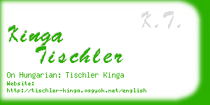 kinga tischler business card